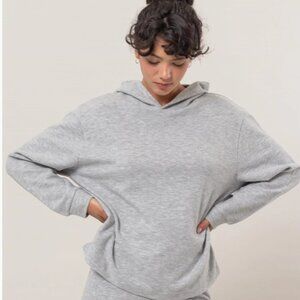 Double Zero Drop Shoulders Relax Hoodie gray